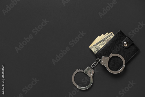 Wallet with money and handc...