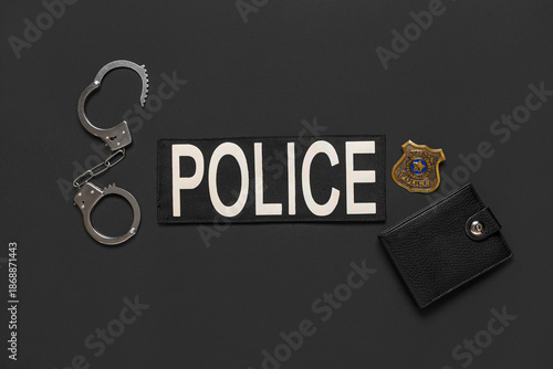 Wallet with policeman's ite...
