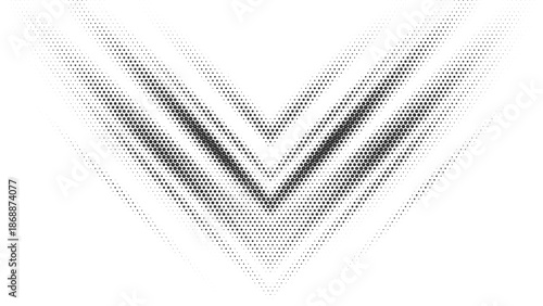 Foto Multiple Layered V Shape Halftone Pattern with Symmetrical Geometric Lines and M