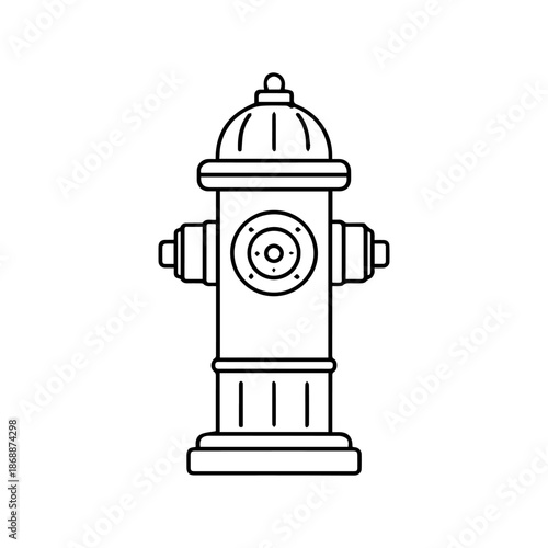 fire hydrant line logo vector icon on a white background
Vector line logo icon