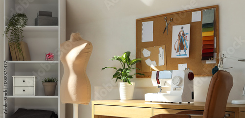 Interior of atelier with ma...
