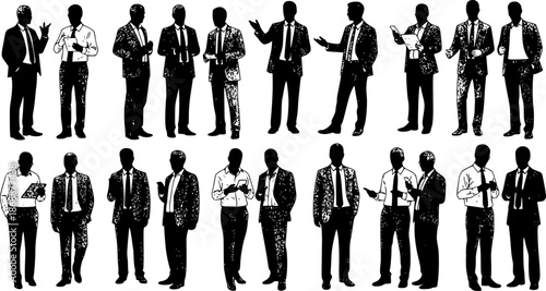 silhouettes of business people