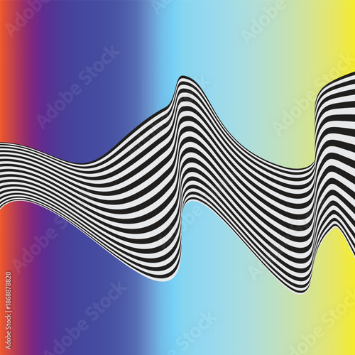Wavy Illusion Gradient Background