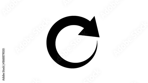 Vector illustration of a refresh, reload or circular arrow concept icon on transparent background