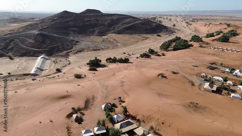 Sahara Desert Sand Dunes Erg Chebbi Merzouga Morocco Africa Camels Animal Caravan Vast Arid Landscape Nature Running Trail Endurance Sports Warm Outdoor Activities Adventure Travel Scenic Wilderness