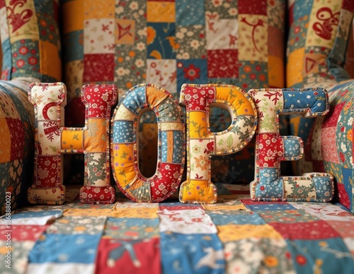 Glowing 3D letters forming the word HOPE, with radiant lighting effects symbolizing hope, hopeful visions, and inspired aspirations