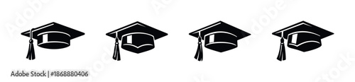Education and learning vector icons set. graduation and academic symbols
