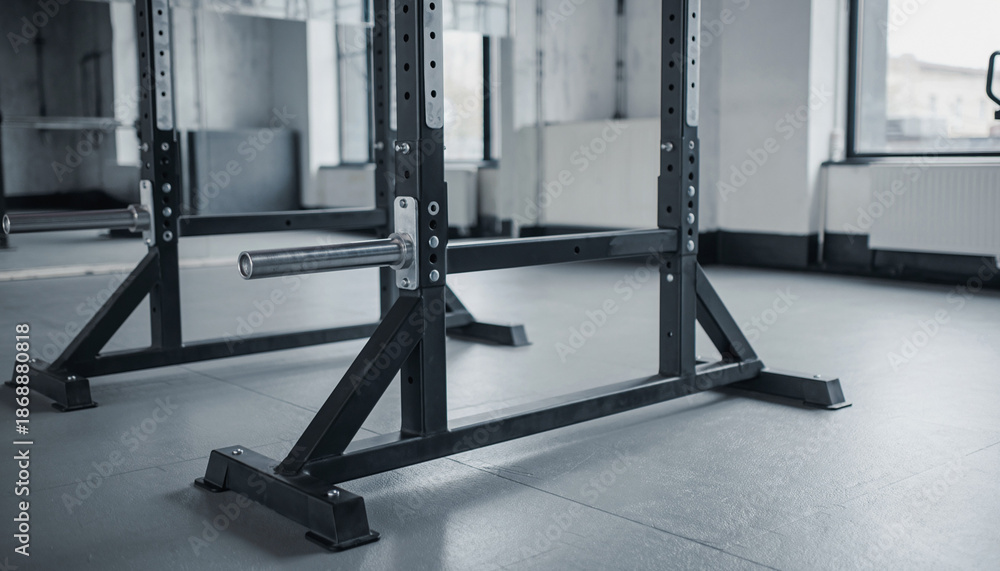 Obraz premium Empty squat rack in gym