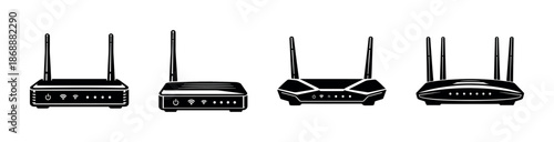Technology and wifi vector icons set. network and connectivity symbols