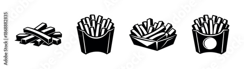 Food and snacks vector icons set. fast food and meal symbols