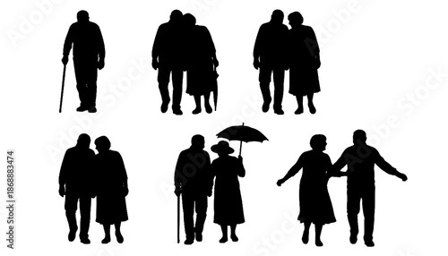 Senior Couple Walking Arm-in-Arm