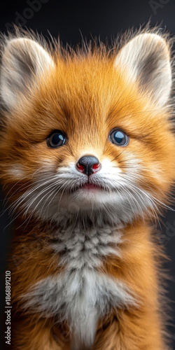 Small Red Fox Cub Portrait