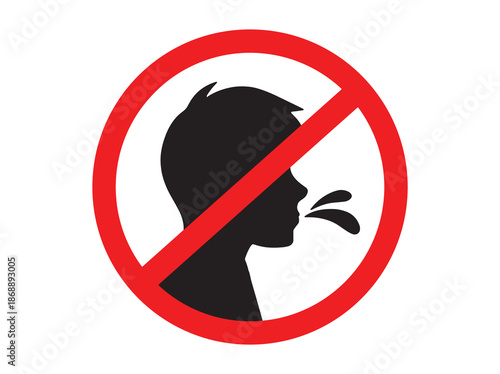 Do Not Spit Sign Background Illustration

