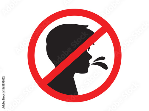 Do Not Spit Sign Background Illustration
