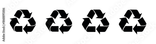 Recycling vector icons set. eco symbols, sustainability, environment designs