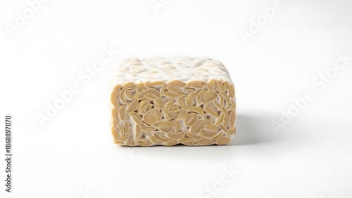 Tempeh Block on White Surface