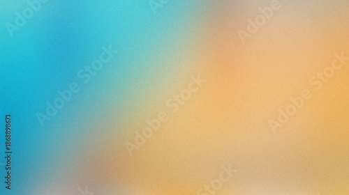 Abstract blue orange gradient background with grainy texture