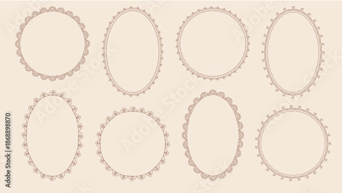 Whimsical Lace Frame Set for Elegant Designs