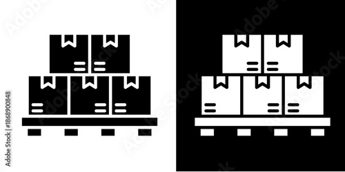 Pallet  Icon Set White Glyph Style Collection
