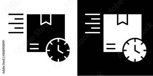 Fast Delivery  Icon Set White Glyph Style Collection
