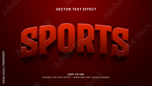sport editable text effect 3d vector