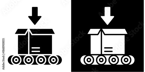 Packing  Icon Set White Glyph Style Collection
