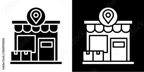 Retailer  Icon Set White Glyph Style Collection
