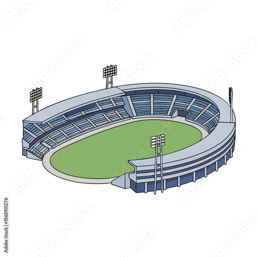 Vector Illustration of a Sports Stadium