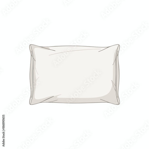 Simple Pillow Illustration on White Background