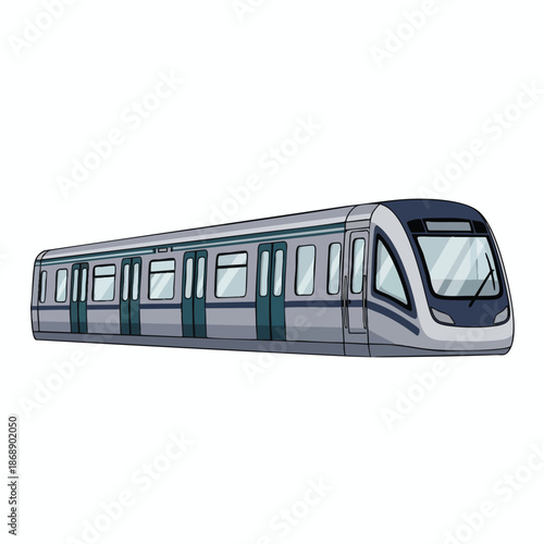 Modern Train Vector Illustration
