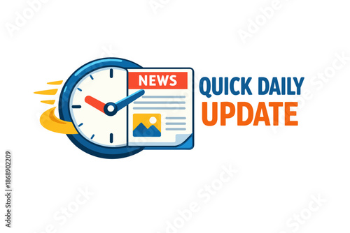 Quick daily update: timely news and information graphic