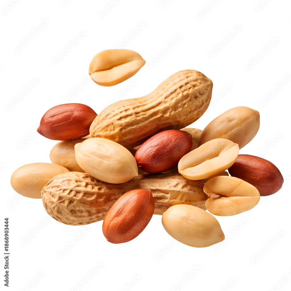 Obraz premium Peanuts Mixed Nuts Isolated