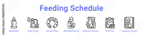Feeding Schedule Icon Banner and Collection