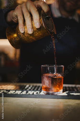 Bartender Pouring Cocktail
