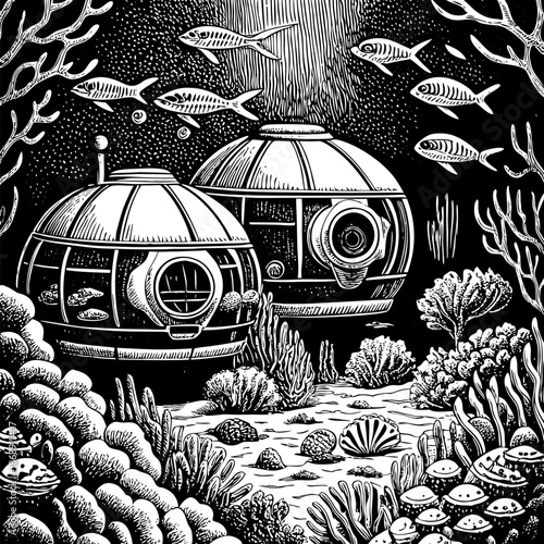 Futuristic Underwater Exploration with Submersibles