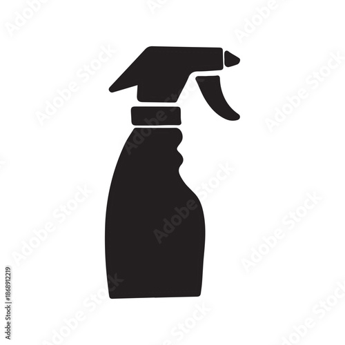 Spray Bottle Silhouette Icon for Cleaning, Sanitation, and Household Use