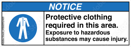 Safety sign NOTICE protective...