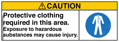 Safety sign CAUTION protectiv...