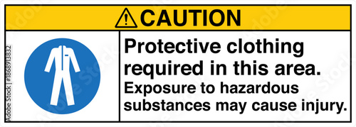 Safety sign CAUTION protectiv...