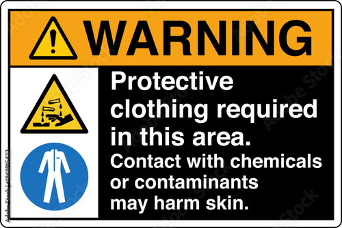 Safety sign WARNING protectiv...