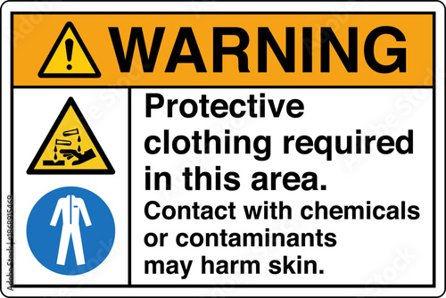 Safety sign WARNING protectiv...