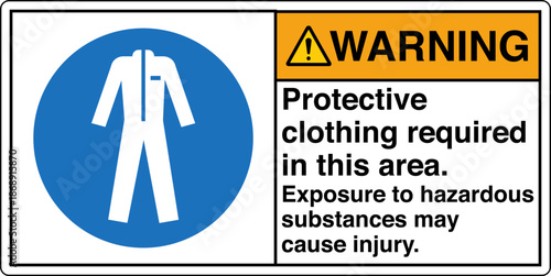 Safety sign WARNING protectiv...