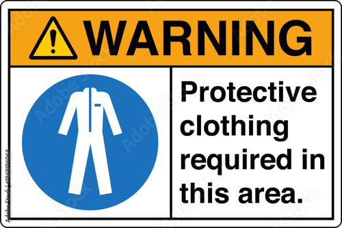 Safety sign WARNING protectiv...