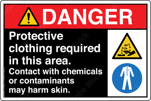 Safety sign DANGER protective...