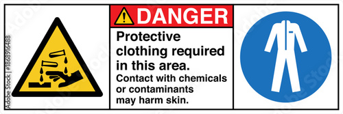 Safety sign DANGER protective...