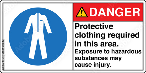 Safety sign DANGER protective...
