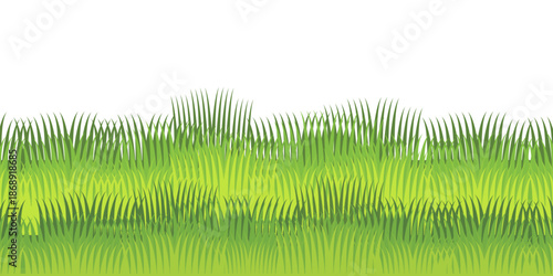 green grass illustration, sustainable grass nature, grass design in flat style	