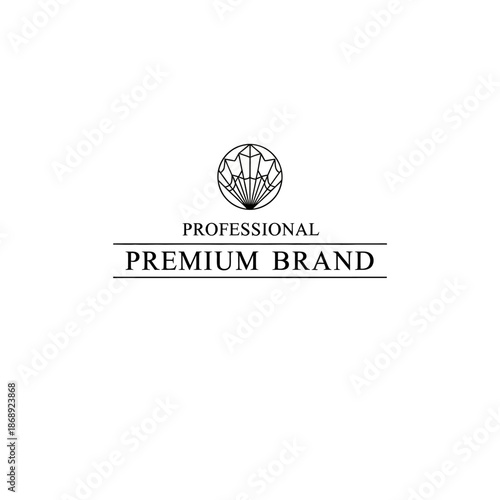 Professional Premium Brand Logo with Stylized Globe Icon.