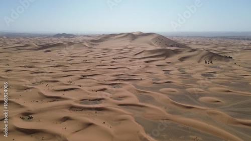 Sahara Desert Sand Dunes Erg Chebbi Merzouga Morocco Africa Camels Animal Caravan Vast Arid Landscape Nature Running Trail Endurance Sports Warm Outdoor Activities Adventure Travel Scenic Wilderness