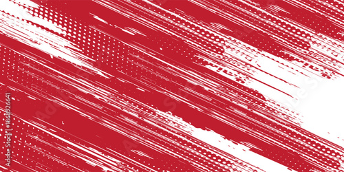 Straight red ink vector lines pack. Bloody color long and round hand-drawn brushstroke text highlights, frames, circles. Asian calligraphy brushstroke set